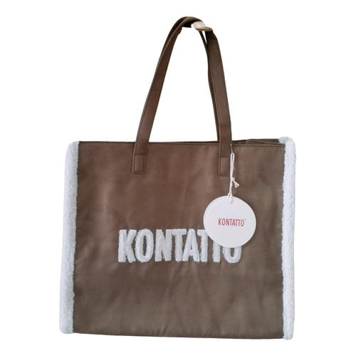Pre-owned Kontatto Faux Fur Handbag In Brown