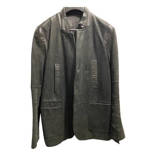 Pre-owned Neil Barrett Leather Vest In Black