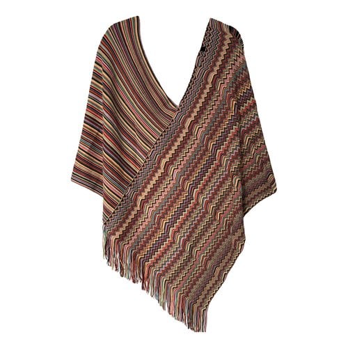 Pre-owned Missoni Wool Poncho In Multicolour
