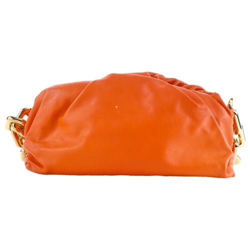Pre-owned Bottega Veneta Chain Pouch Leather Handbag In Orange