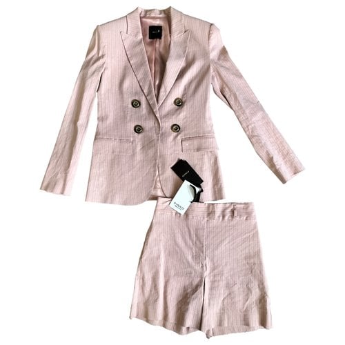 Pre-owned Pinko Linen Twin-set In Pink