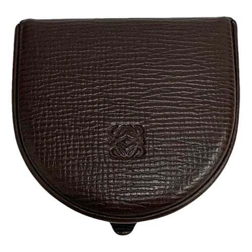 Pre-owned Loewe Leather Wallet In Brown