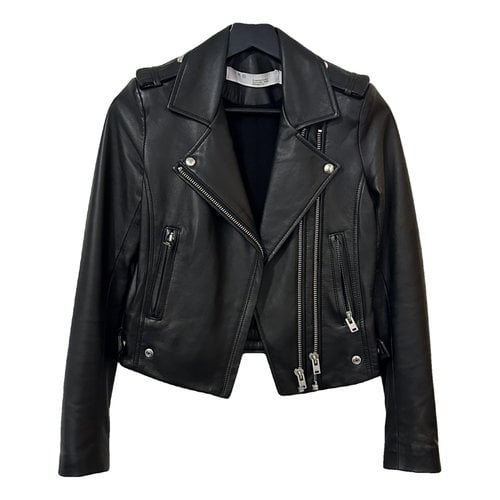 Pre-owned Iro Leather Jacket In Black