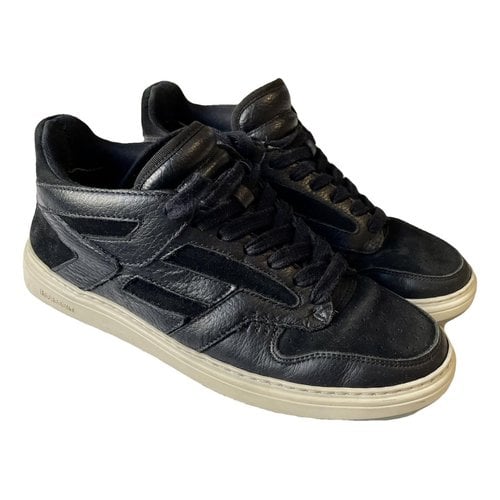 Pre-owned Represent Leather Low Trainers In Black