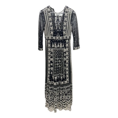 Pre-owned Dior Lace Maxi Dress In Black