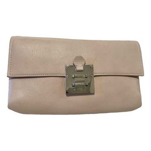 Pre-owned N°21 Leather Clutch Bag In Pink