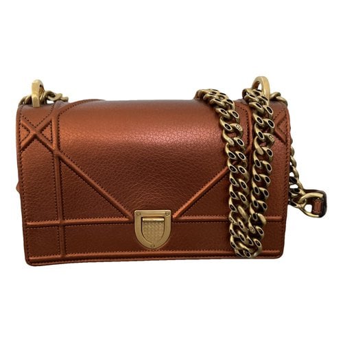 Pre-owned Dior Ama Leather Crossbody Bag In Brown