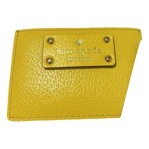 Pre-owned Kate Spade Leather Wallet In Yellow