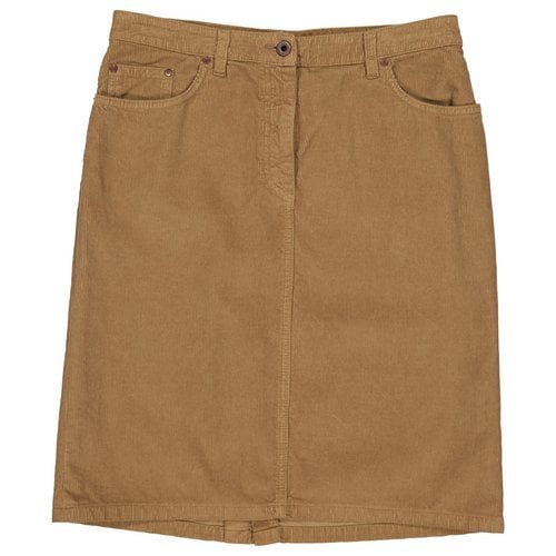 Pre-owned Miu Miu Velvet Mid-length Skirt In Brown