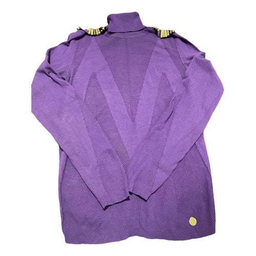 Pre-owned Versace Jumper In Purple