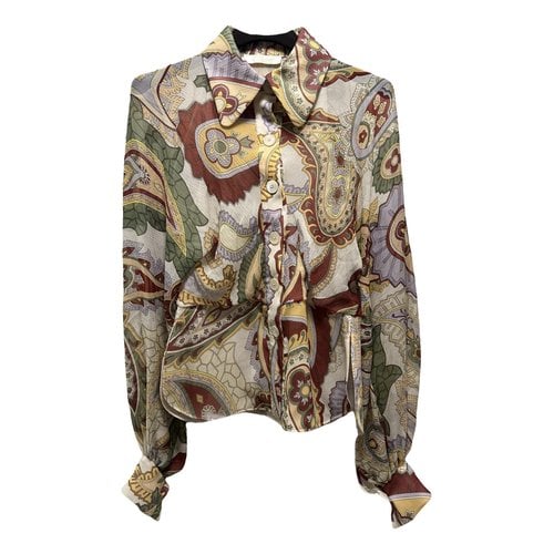 Pre-owned Chloé Silk Shirt In Multicolour