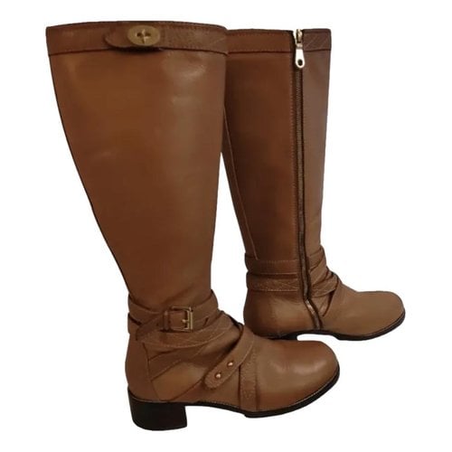 Pre-owned Mulberry Leather Riding Boots In Brown