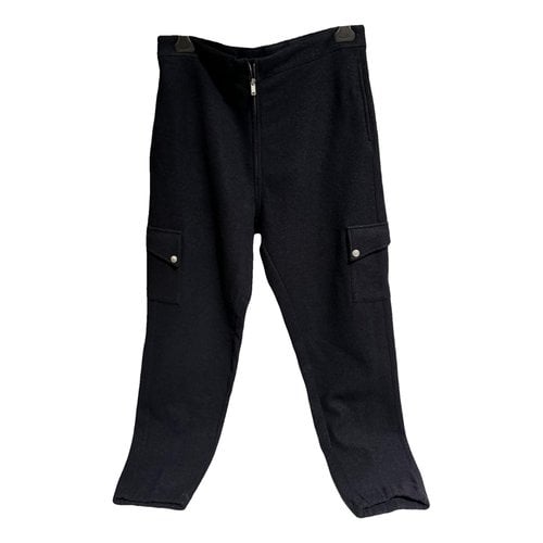 Pre-owned Jil Sander Wool Trousers In Blue
