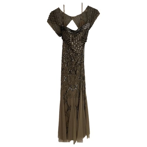 Pre-owned Adrianna Papell Maxi Dress In Beige