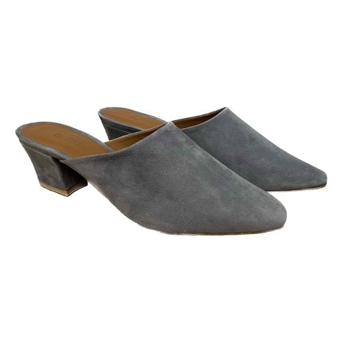 Pre-owned By Far Mules & Clogs In Grey