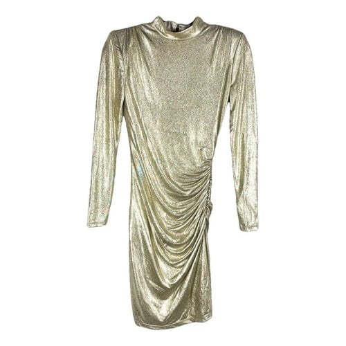 Pre-owned Alice And Olivia Mini Dress In Gold