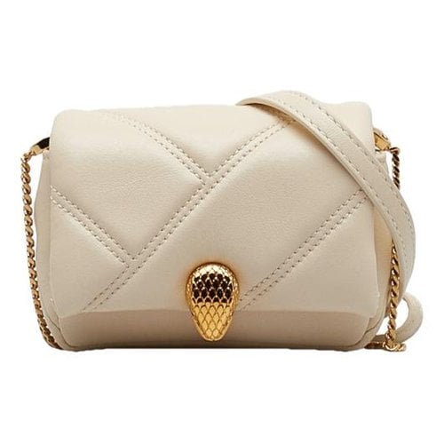 Pre-owned Bvlgari Leather Crossbody Bag In White