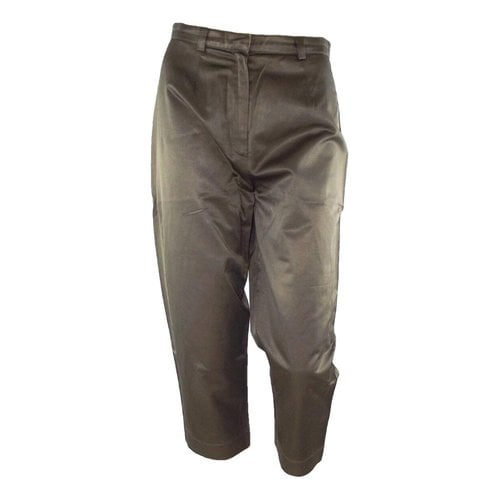 Pre-owned Trussardi Trousers In Green