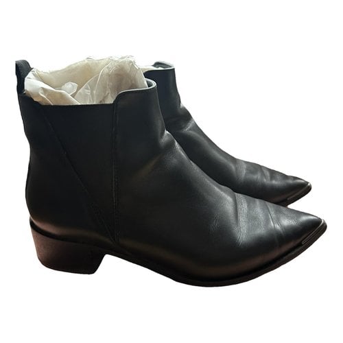 Pre-owned Acne Studios Jensen / Jenny Leather Boots In Black