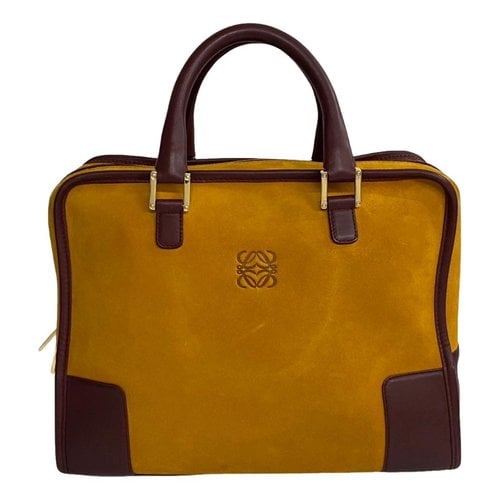 Pre-owned Loewe Leather Handbag In Yellow