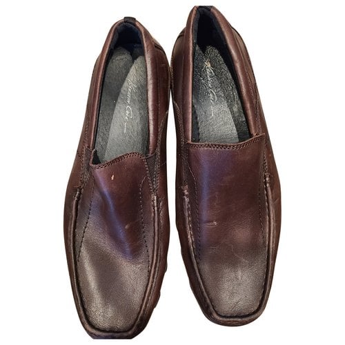 Pre-owned Kenneth Cole Leather Flats In Brown