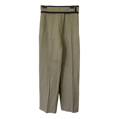 Pre-owned Celine Linen Straight Pants In Other