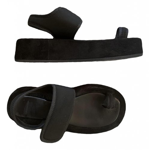 Pre-owned Wardrobe Nyc Leather Sandal In Black