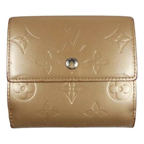 Pre-owned Louis Vuitton Cloth Wallet In Gold