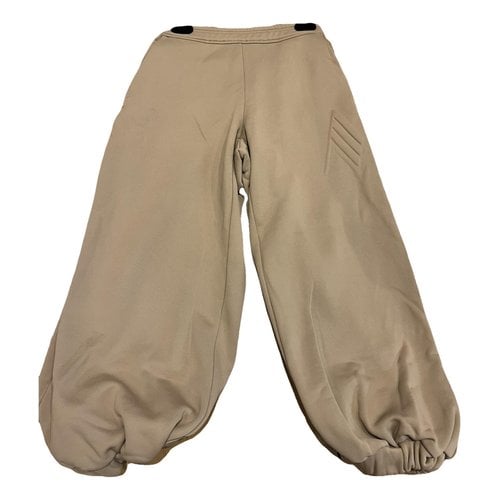 Pre-owned Attico Trousers In Beige