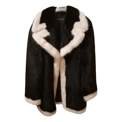 Pre-owned Armani Collezioni Faux Fur Coat In Black