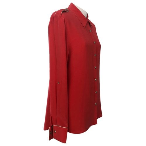 Pre-owned Pierre Balmain Silk Blouse In Red