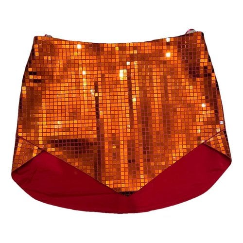 Pre-owned Attico Mini Skirt In Orange