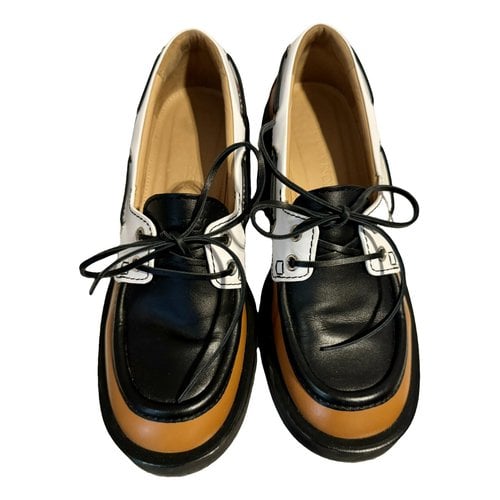 Pre-owned Jw Anderson Leather Flats In Multicolour