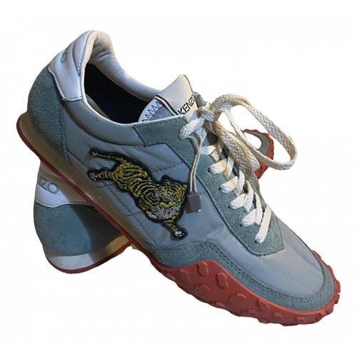Pre-owned Kenzo Tiger Trainers In Turquoise