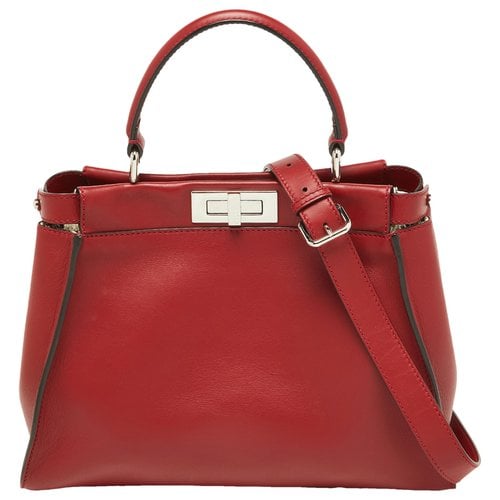 Pre-owned Fendi Leather Bag In Red