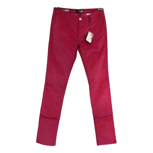 Pre-owned Moschino Love Trousers In Pink