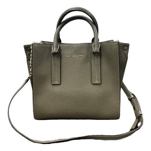 Pre-owned Michael Kors Leather Bag In Green