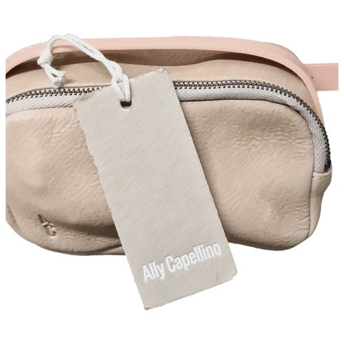 Pre-owned Ally Capellino Leather Crossbody Bag In Beige