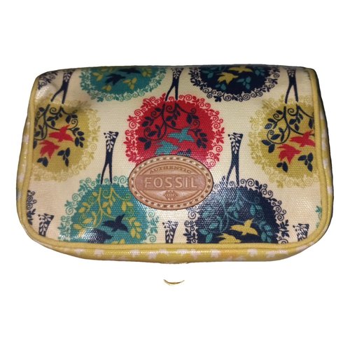 Pre-owned Fossil Vegan Leather Clutch Bag In Multicolour