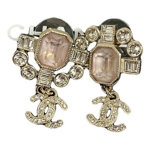 Pre-owned Chanel Cc Earrings In Pink