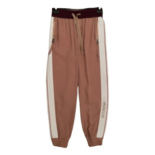Pre-owned Moncler Cloth Trousers In Pink