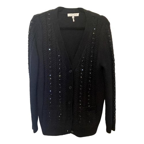 Pre-owned Sandro Cardigan In Navy
