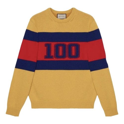 Pre-owned Gucci Wool Pull In Yellow