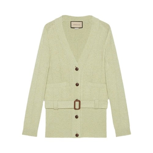 Pre-owned Gucci Wool Cardigan In Green