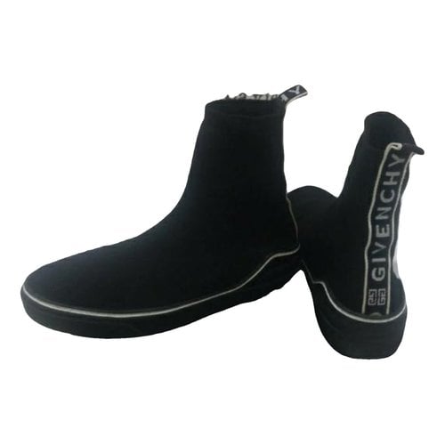 Pre-owned Givenchy Cloth Boots In Black
