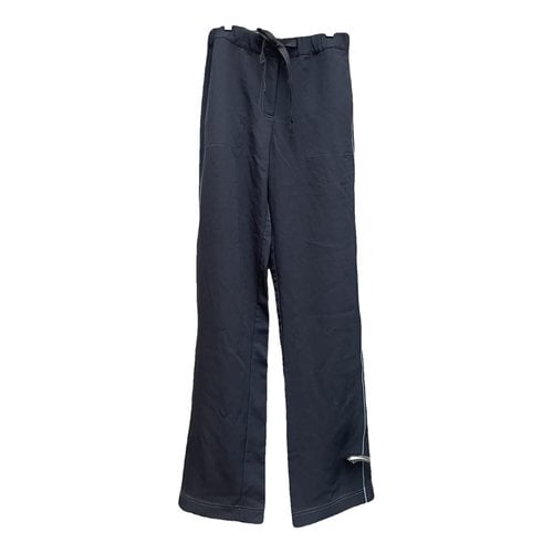 Pre-owned Serena Bute Trousers In Navy