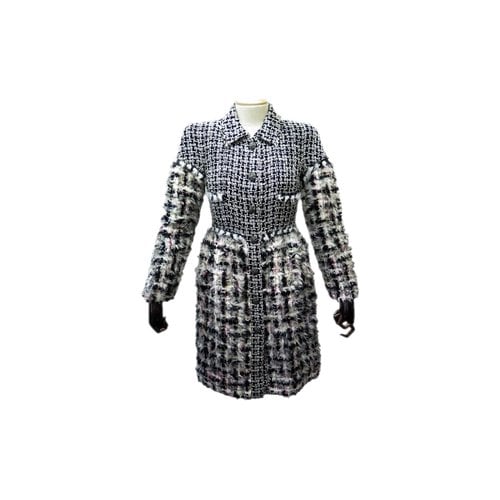 Pre-owned Chanel Tweed Coat In Multicolour