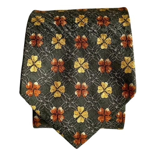 Pre-owned Givenchy Silk Tie In Khaki