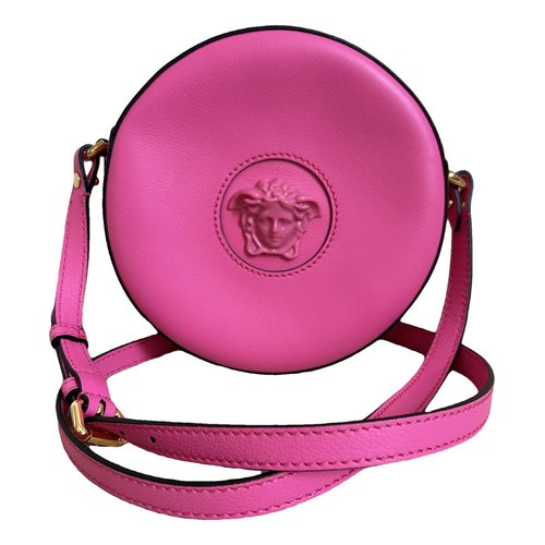 Pre-owned Versace Leather Crossbody Bag In Pink