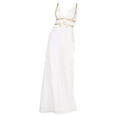 Pre-owned Marciano Maxi Dress In White